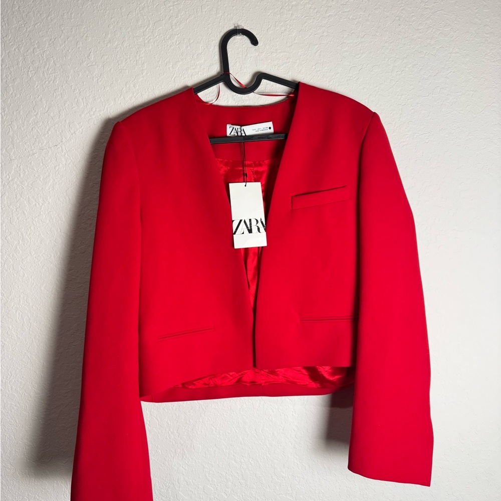 Zara Women's Red Blazer Jacket